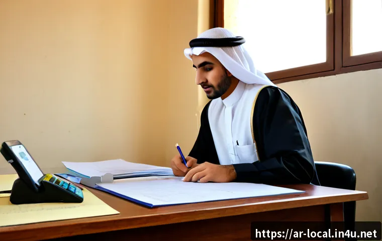지방공무원 필기시험 실전 전략 - Photorealistic study strategy scene for a local government civil service written exam, focused Arab ...